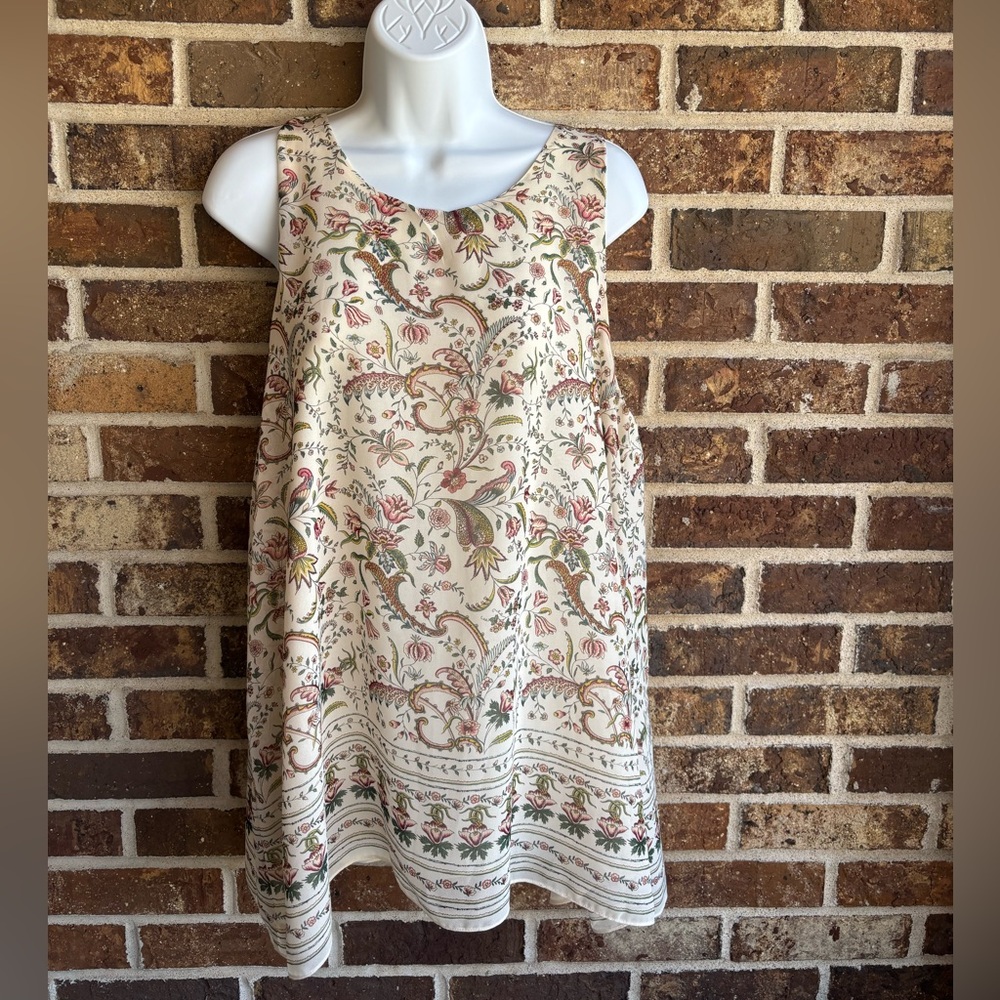 Max Studio Cream Sleeveless Tunic Top